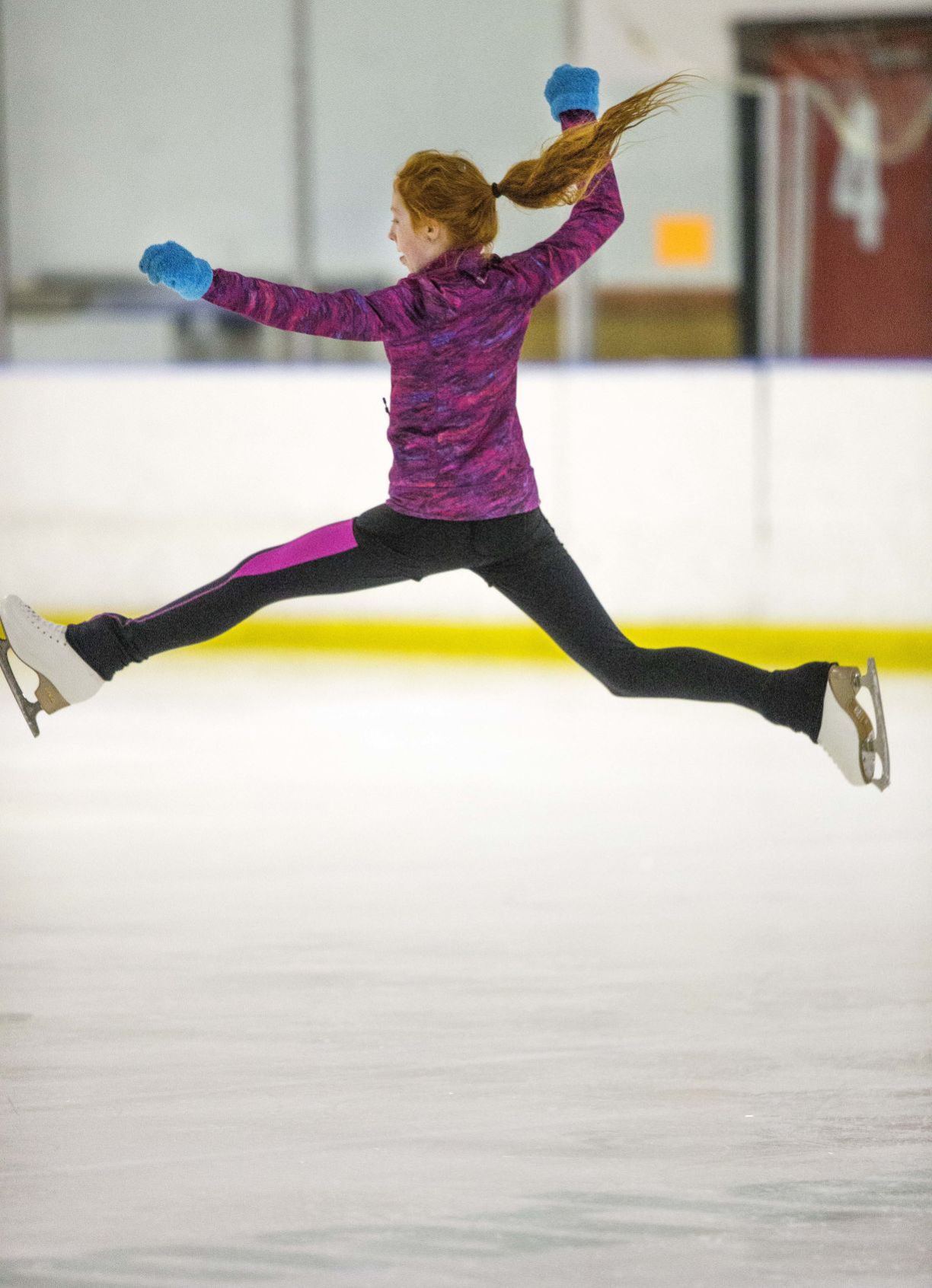 Local youth figure skaters practice at Ice House